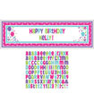 Picture of PERSONALIZED GIANT SIGN BANNER PINK & TEAL